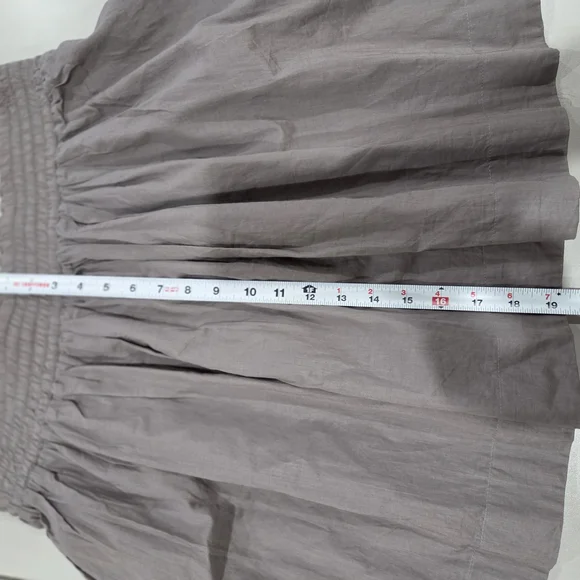 Banana Republic Gray Smocked Skater Mini Skirt - Picture 7 of 7